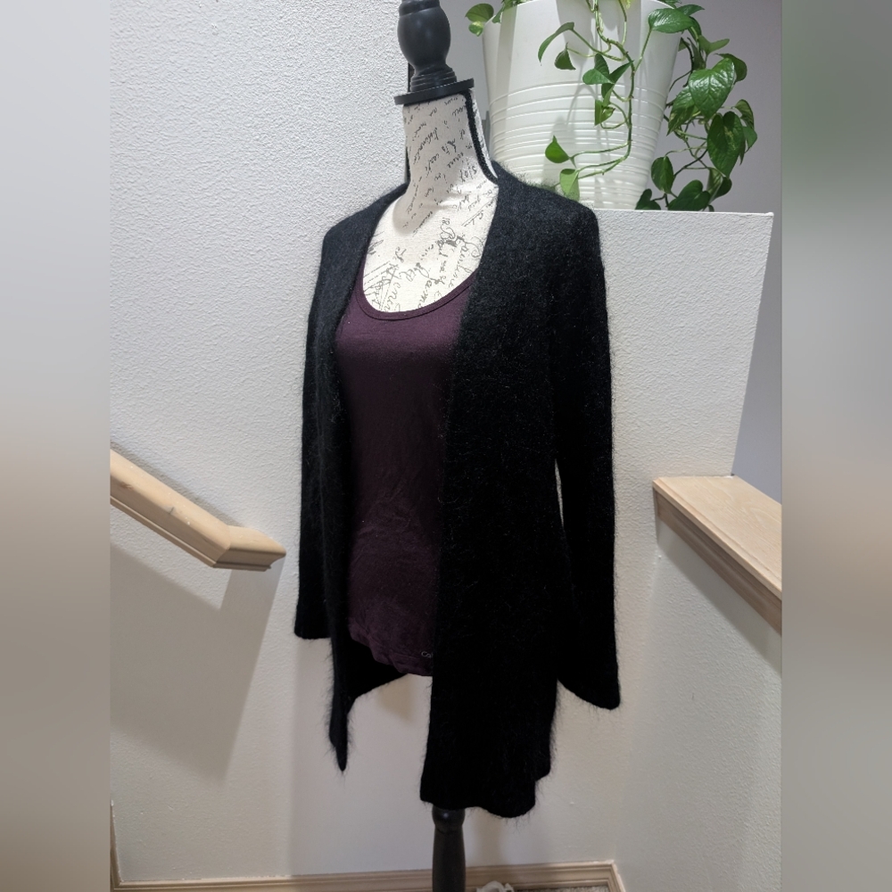 Acne Studio Raya Short Mohair Blend Open Cardigan - Medium, Black